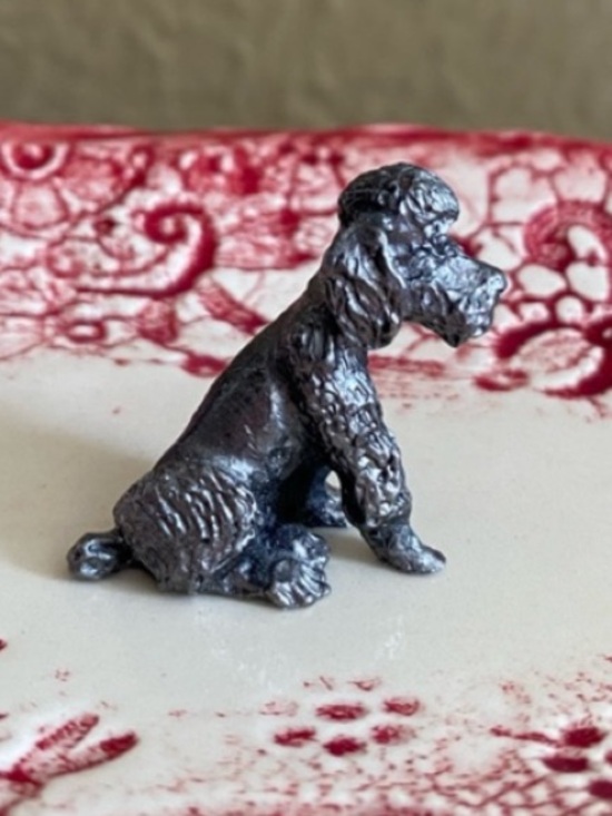 Other - 🩶Vintage🩶Pewter Miniature Puppy Figurine